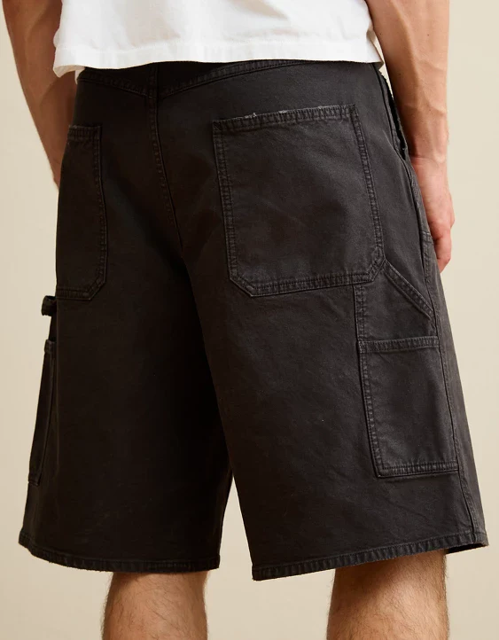 American Eagle Mens AE Baggy Carpenter Denim Shorts - Image 4