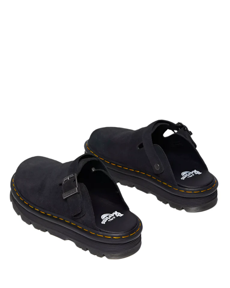 Dr. Martens Womens Zebzag Suede Slingback Platform Mules - Image 4