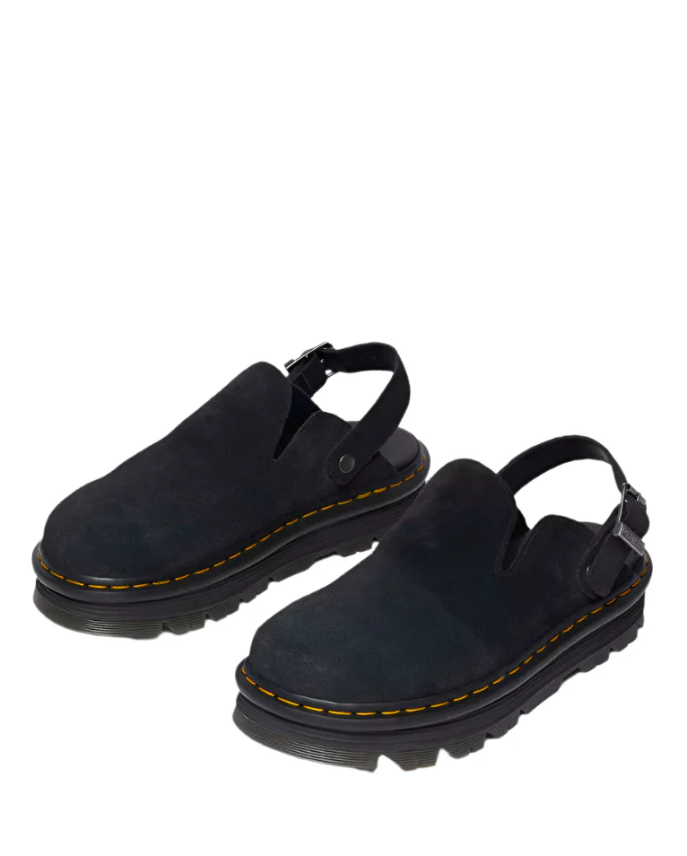 Dr. Martens Womens Zebzag Suede Slingback Platform Mules - Image 5