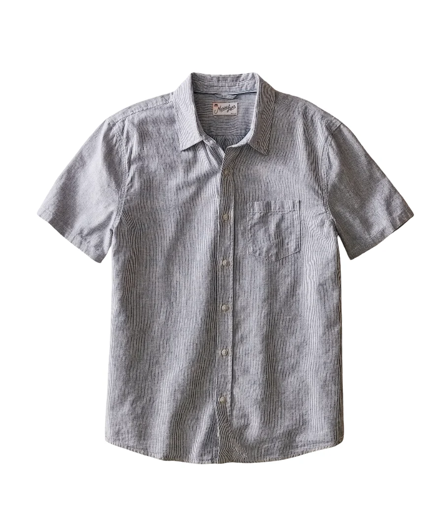 Marine Layer Mens Better-Than-Linen Short Sleeve Shirt