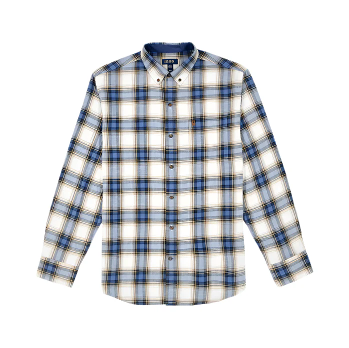 IZOD Mens Stratton Plaid Long Sleeve Flannel Shirt