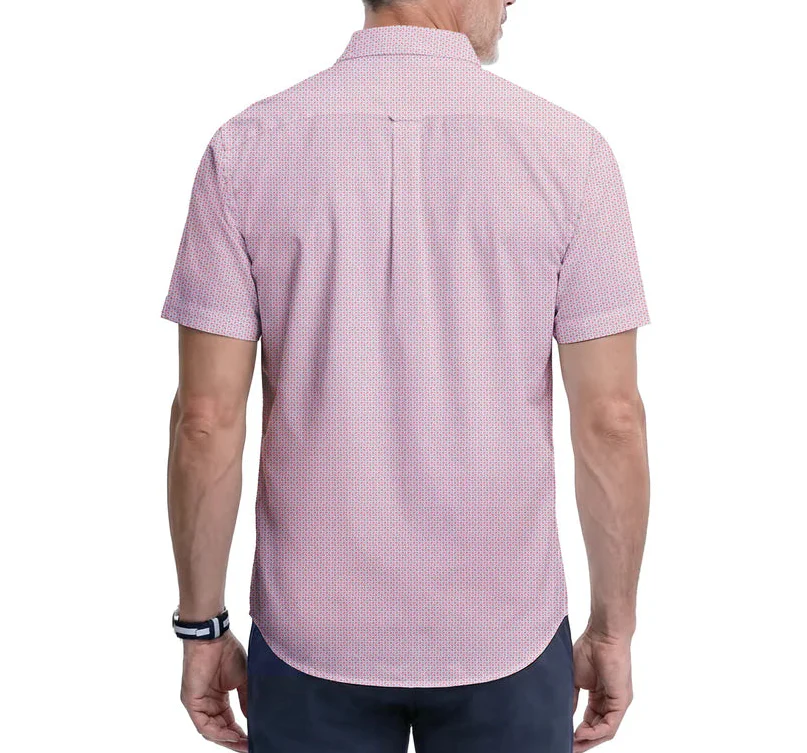 IZOD Mens Breeze Printed Button Down Short Sleeve Shirt - Image 3