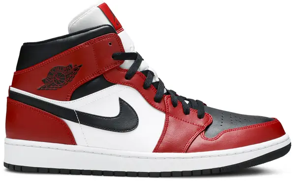 Nike Men's Air Jordan 1 Mid 'Chicago Black Toe' Shoes