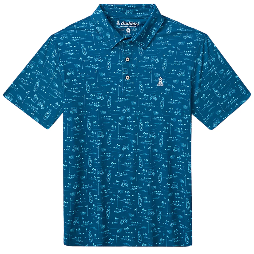 Chubbies Mens The Fairwagger Performance Short Sleeve Polo Shirt