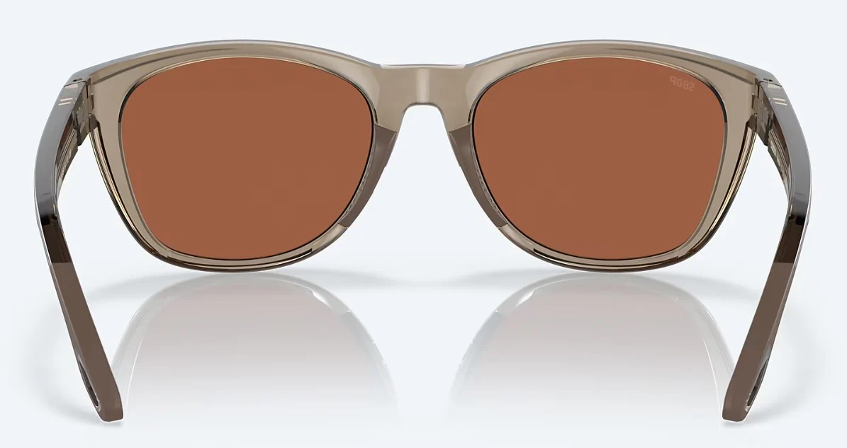 Costa Del Mar Womens Taupe Crystal Frames - Copper Silver Mirror Lenses - Polarized Sunglasses - Image 4