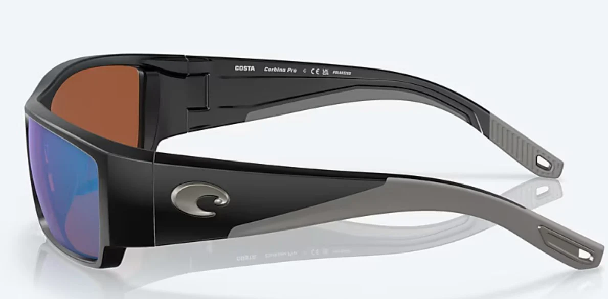 Costa Del Mar Mens Corbina Pro Matte Black Frame - Green Mirror Lenses - Polarized Sunglasses - Image 3
