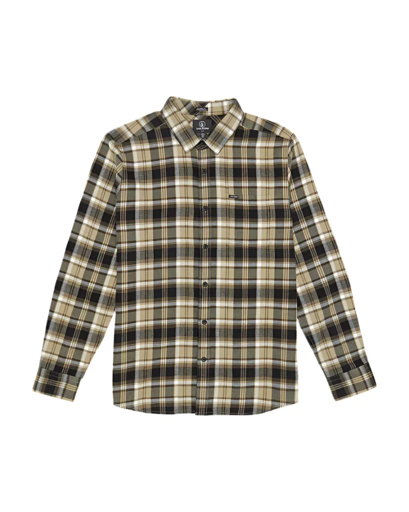 Volcom Mens Caden Plaid Long Sleeve Shirt