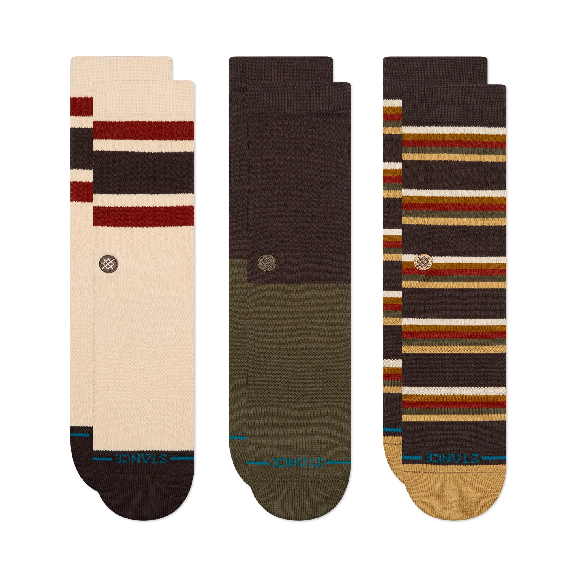 Stance Mens Mill House Cotton Crew Socks - 3 Pack