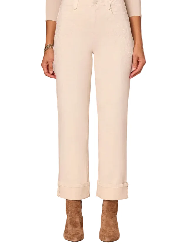 Democracy Womens "Ab"solution High Rise Round Up Embroidered Pocket Boyfriend Jeans