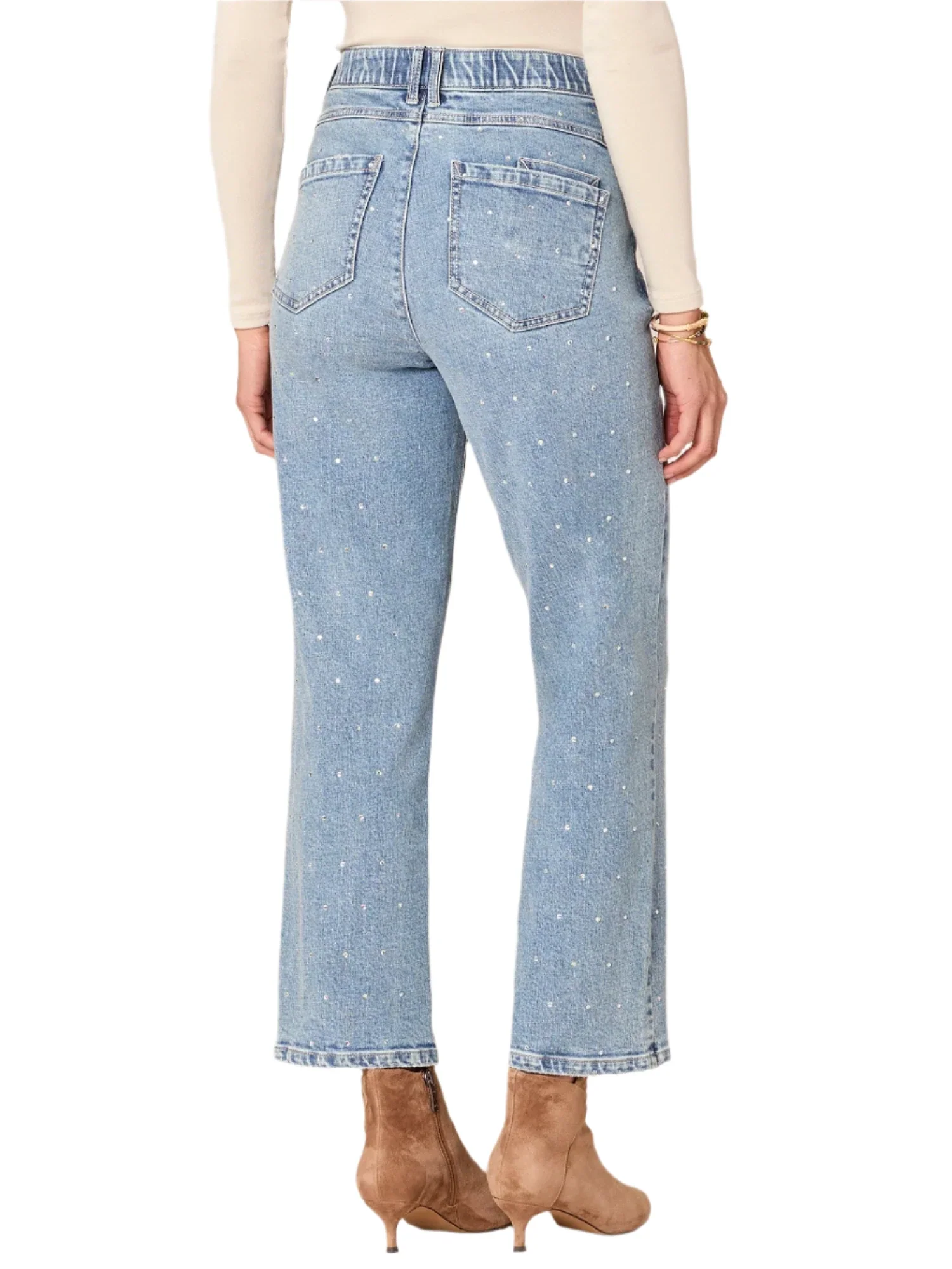 Democracy Womens "Ab"solution High Rise Round Up Boyfriend Jeans - Image 3