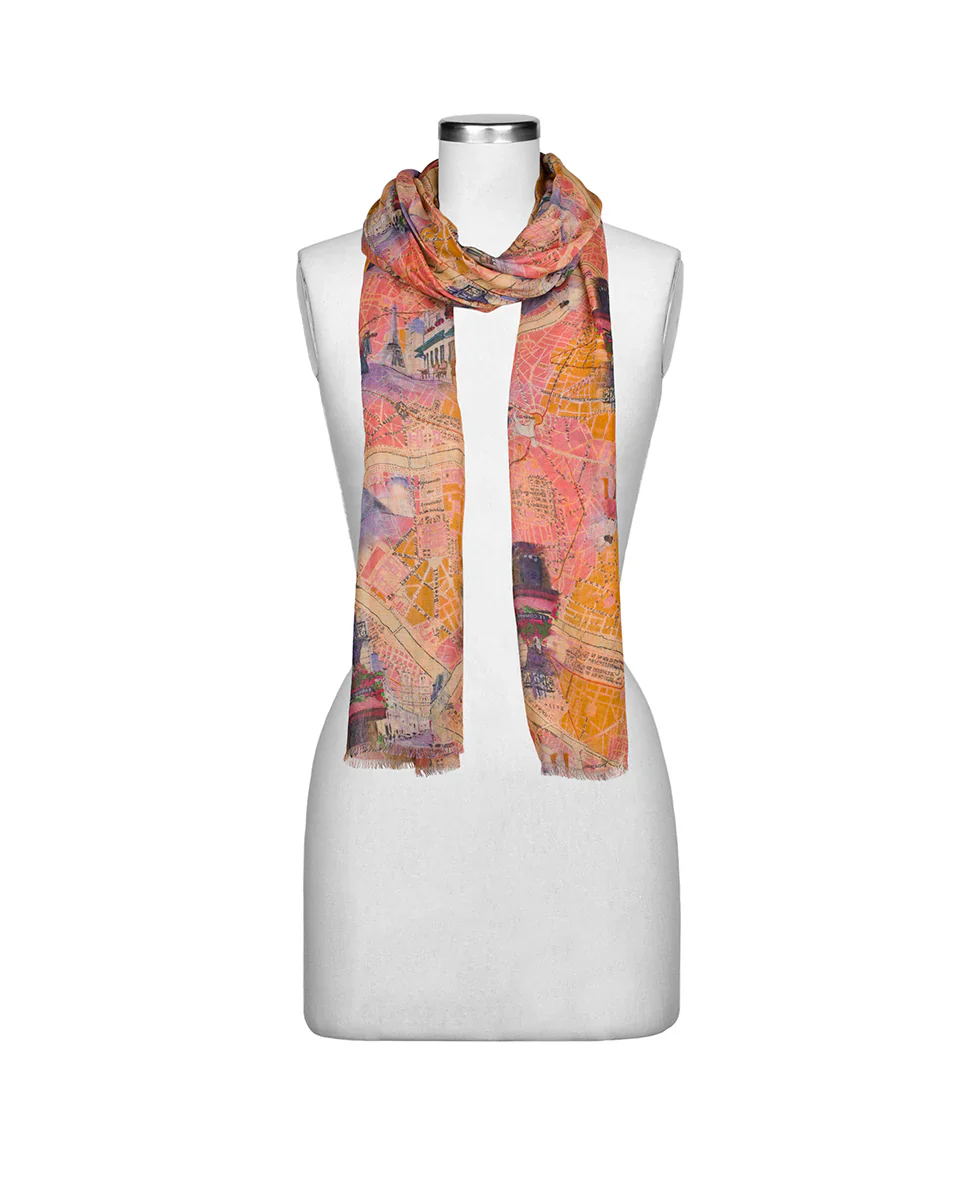 Patricia Nash Paris Map Scarf - Image 2