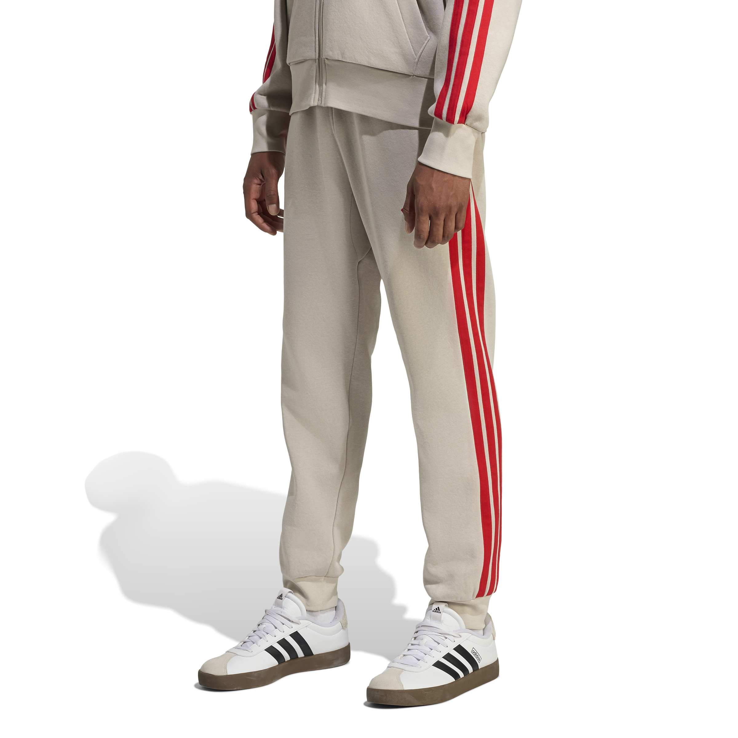 adidas Mens Essentials 3-Stripes Fleece Joggers - Image 2