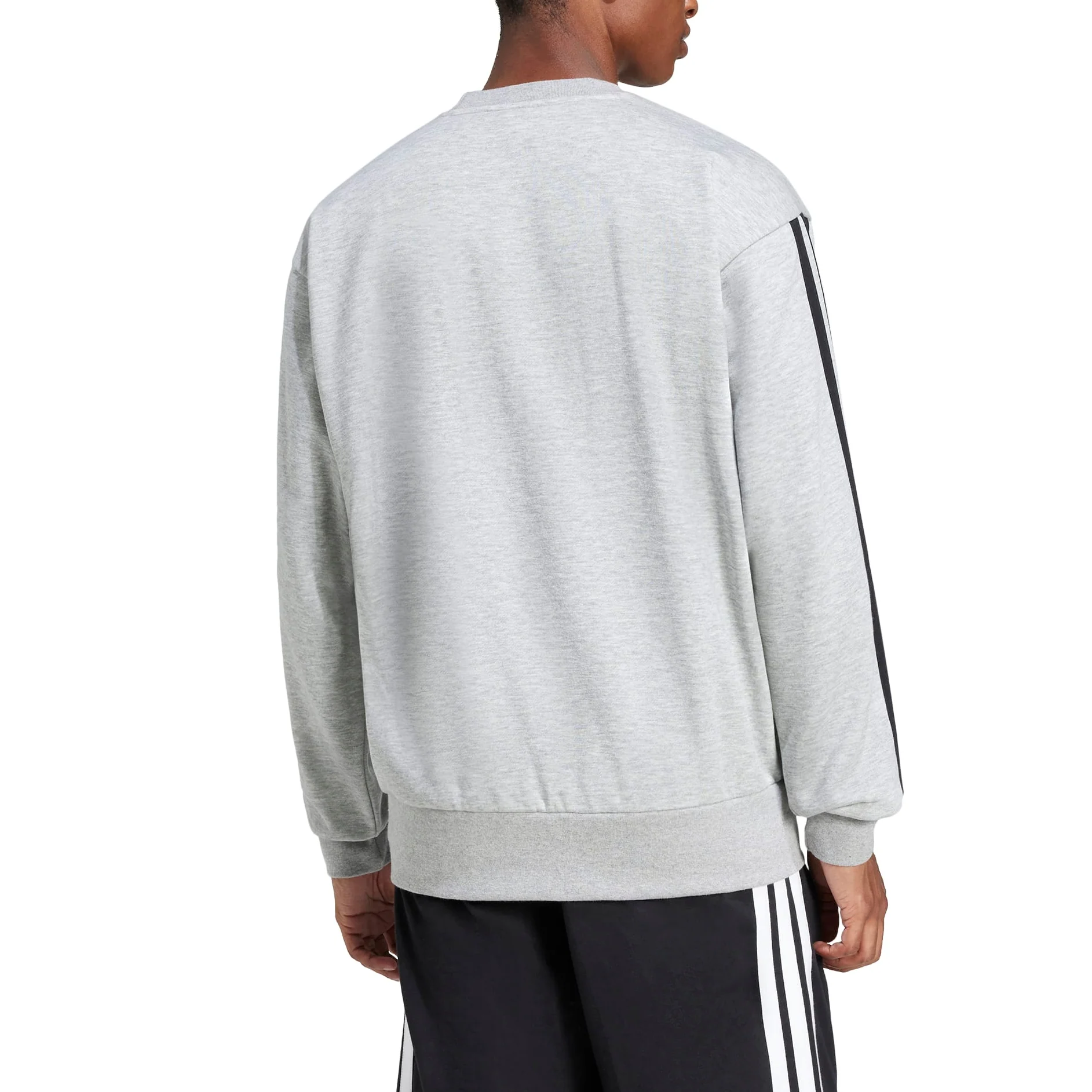 adidas Mens Essentials 3-Stripes Fleece Sweatshirt - Image 3