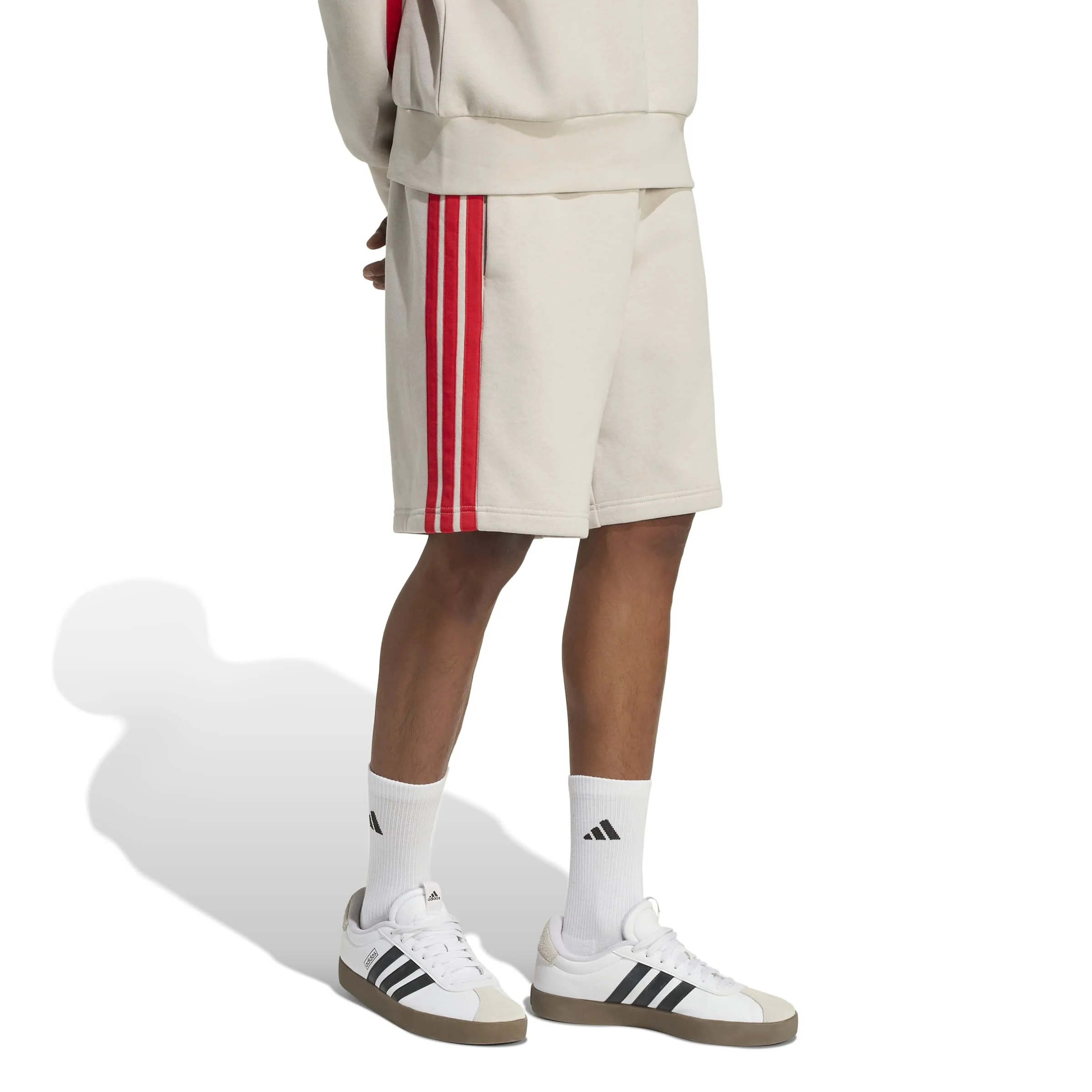 adidas Mens Essentials 3-Stripes Fleece Shorts - Image 2