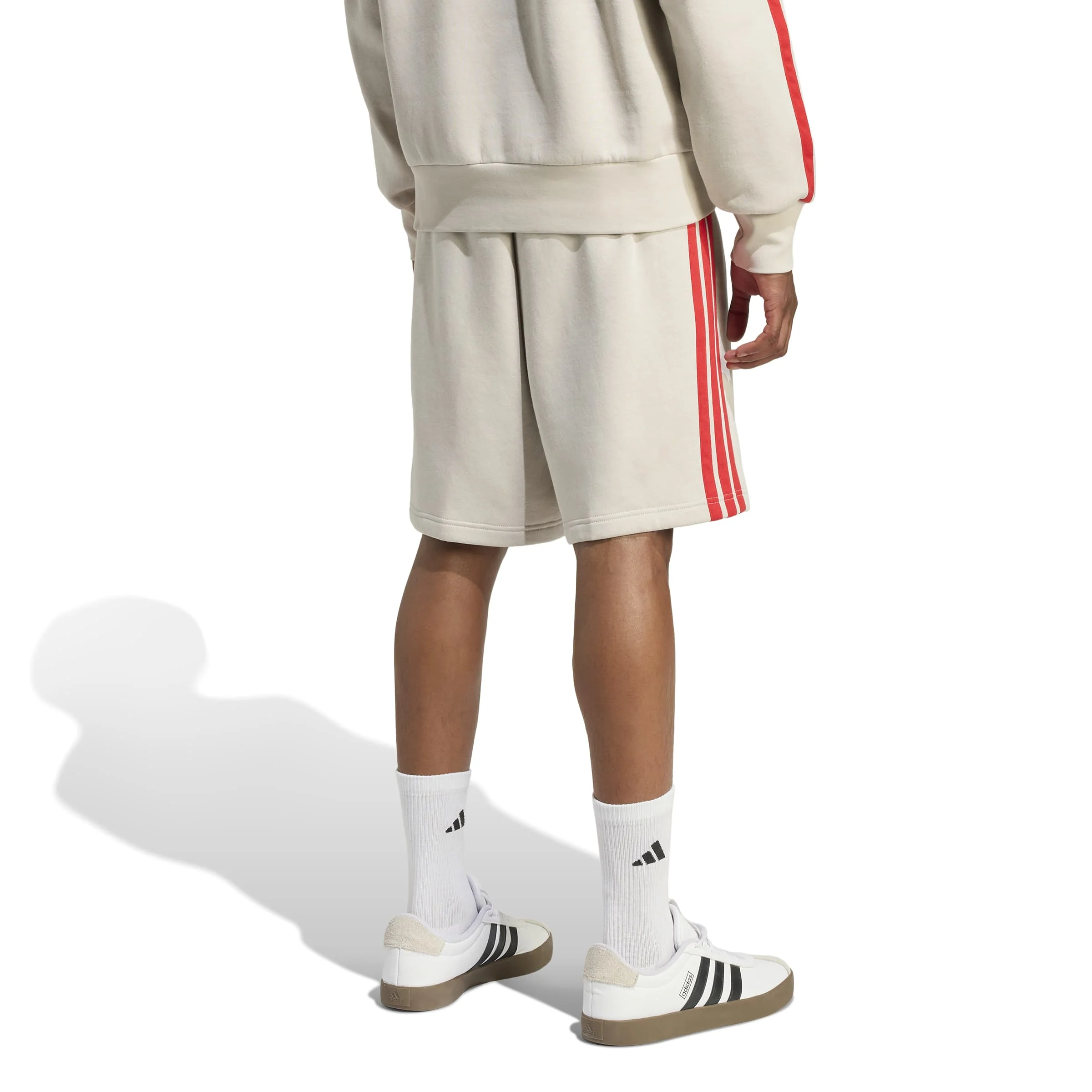adidas Mens Essentials 3-Stripes Fleece Shorts - Image 3