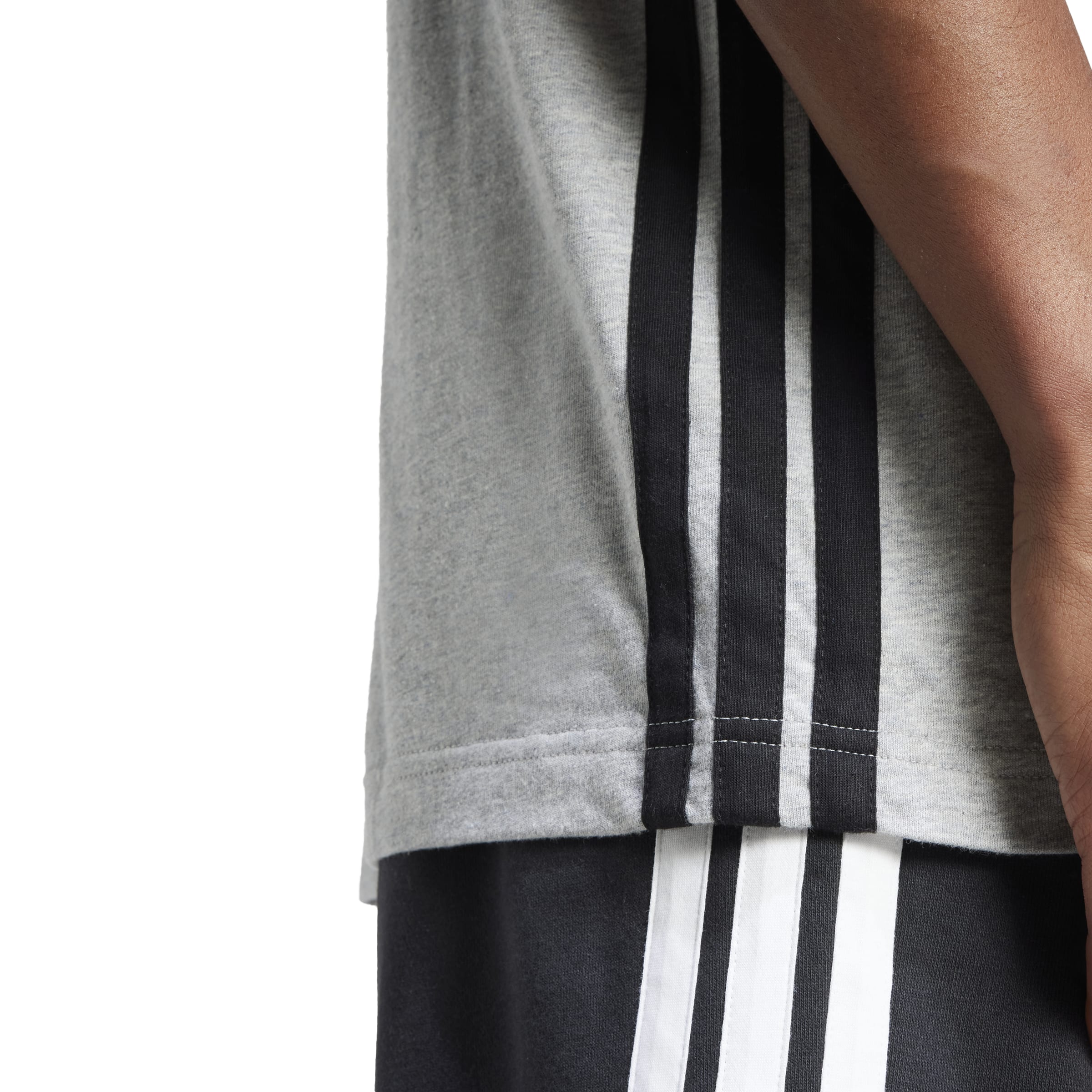adidas Mens Essentials 3-Stripes Jersey Short Sleeve T-Shirt - Image 6