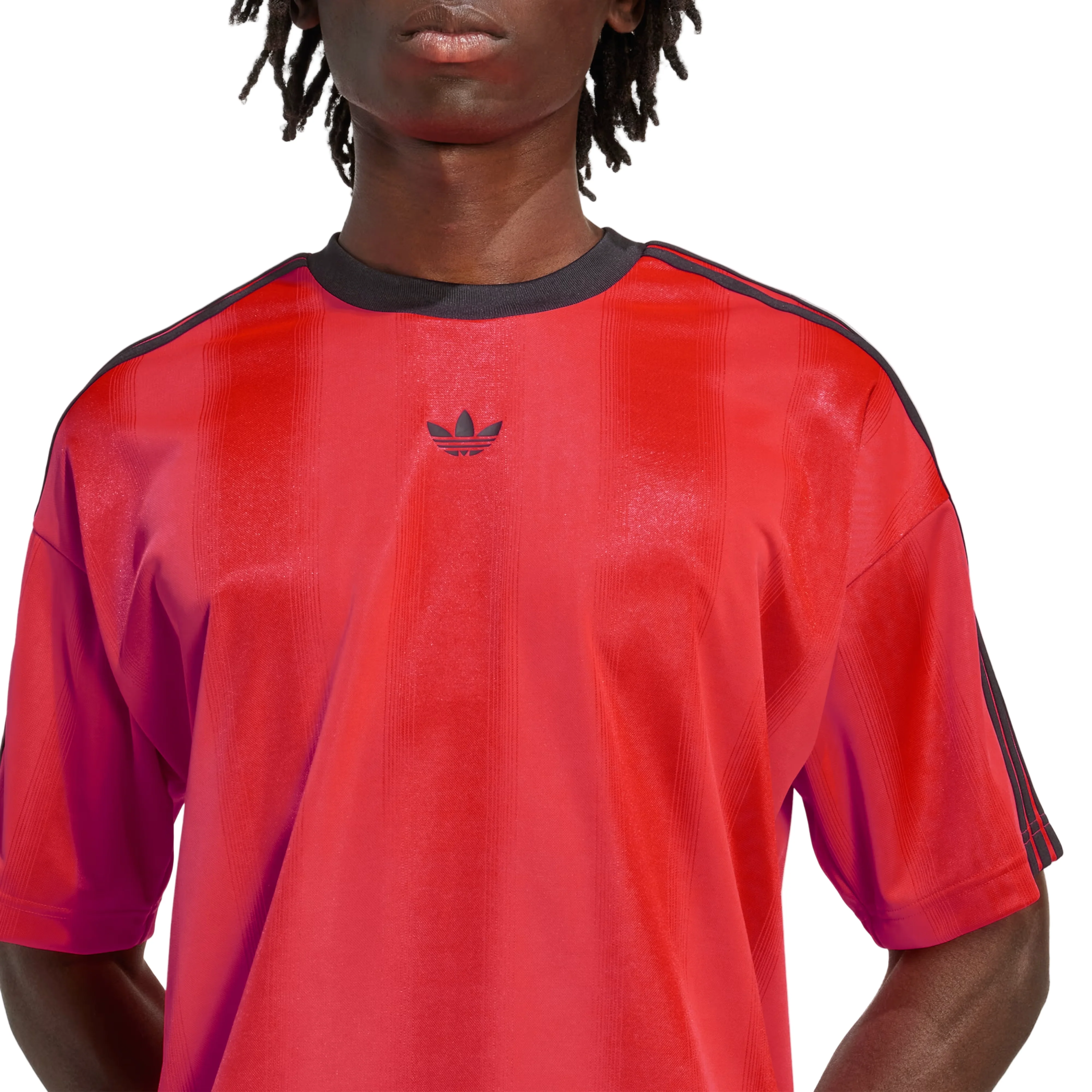 Adidas Mens Adicolor Jacquard Jersey Short Sleeve T-Shirt - Image 2