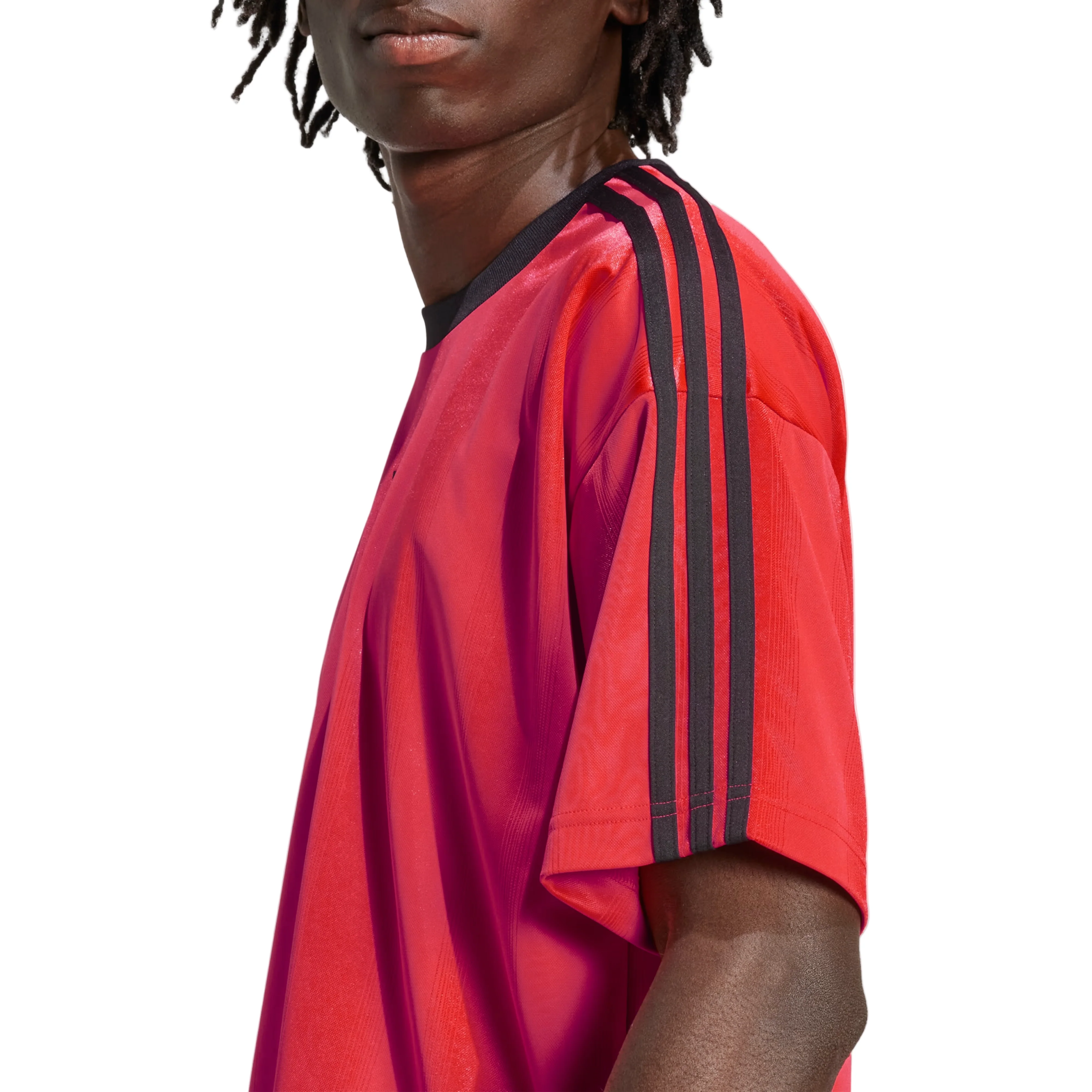 Adidas Mens Adicolor Jacquard Jersey Short Sleeve T-Shirt - Image 3