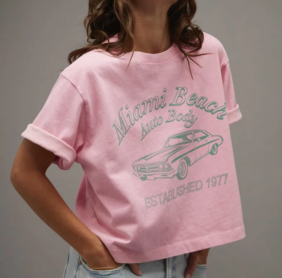 American Eagle Womens AE Boxy Graphic Short Sleeve T-Shirt - Image 3
