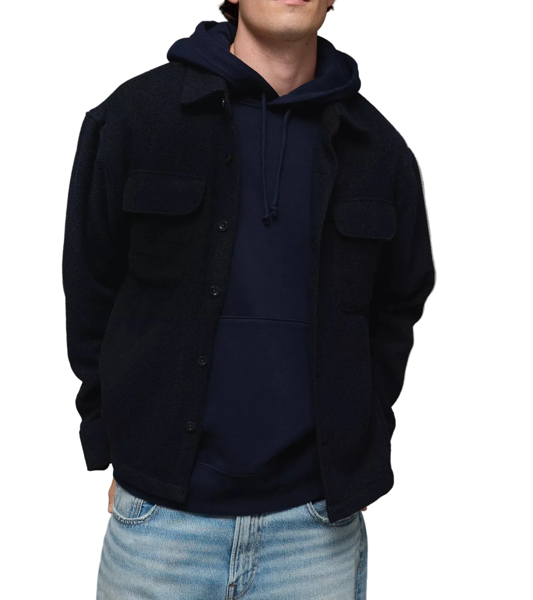 American Eagle Mens AE Textured Overshirt Jacket - Image 3