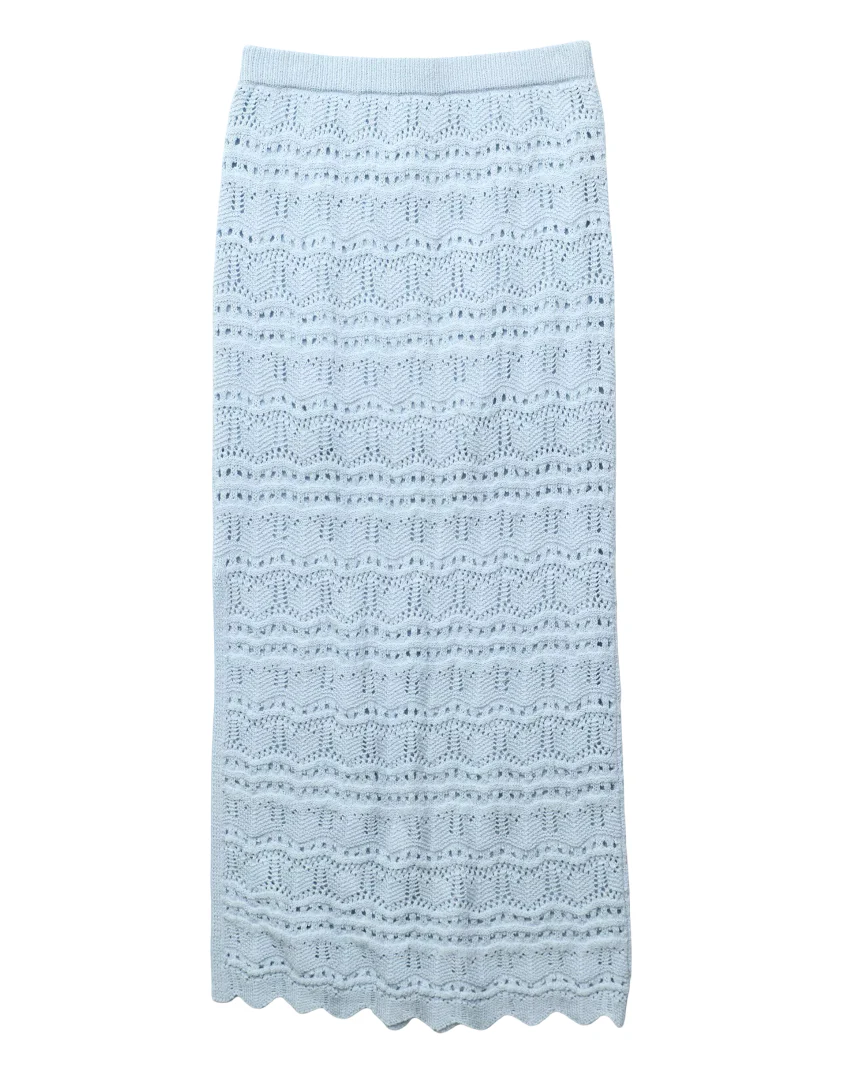 American Eagle Womens AE Sunchaser Mid-Rise Crochet Knit Maxi Skirt - Image 2
