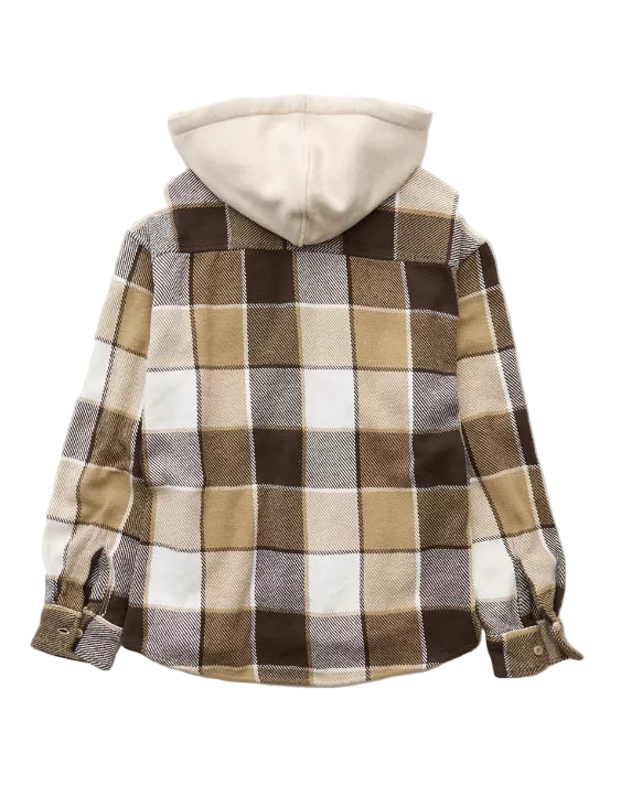 American Eagle Mens AE Hooded Flannel Shirt - Image 2