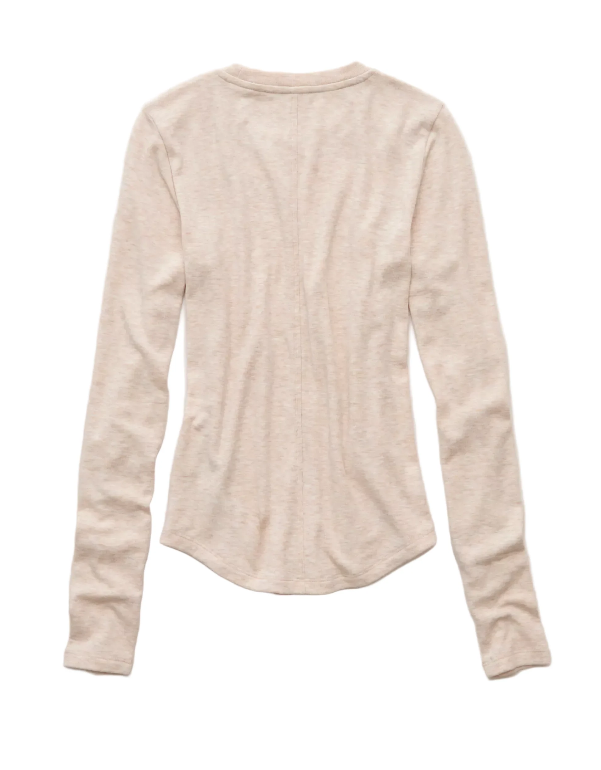 American Eagle Womens AE Long Sleeve Cozy Crew Neck T-Shirt - Image 2