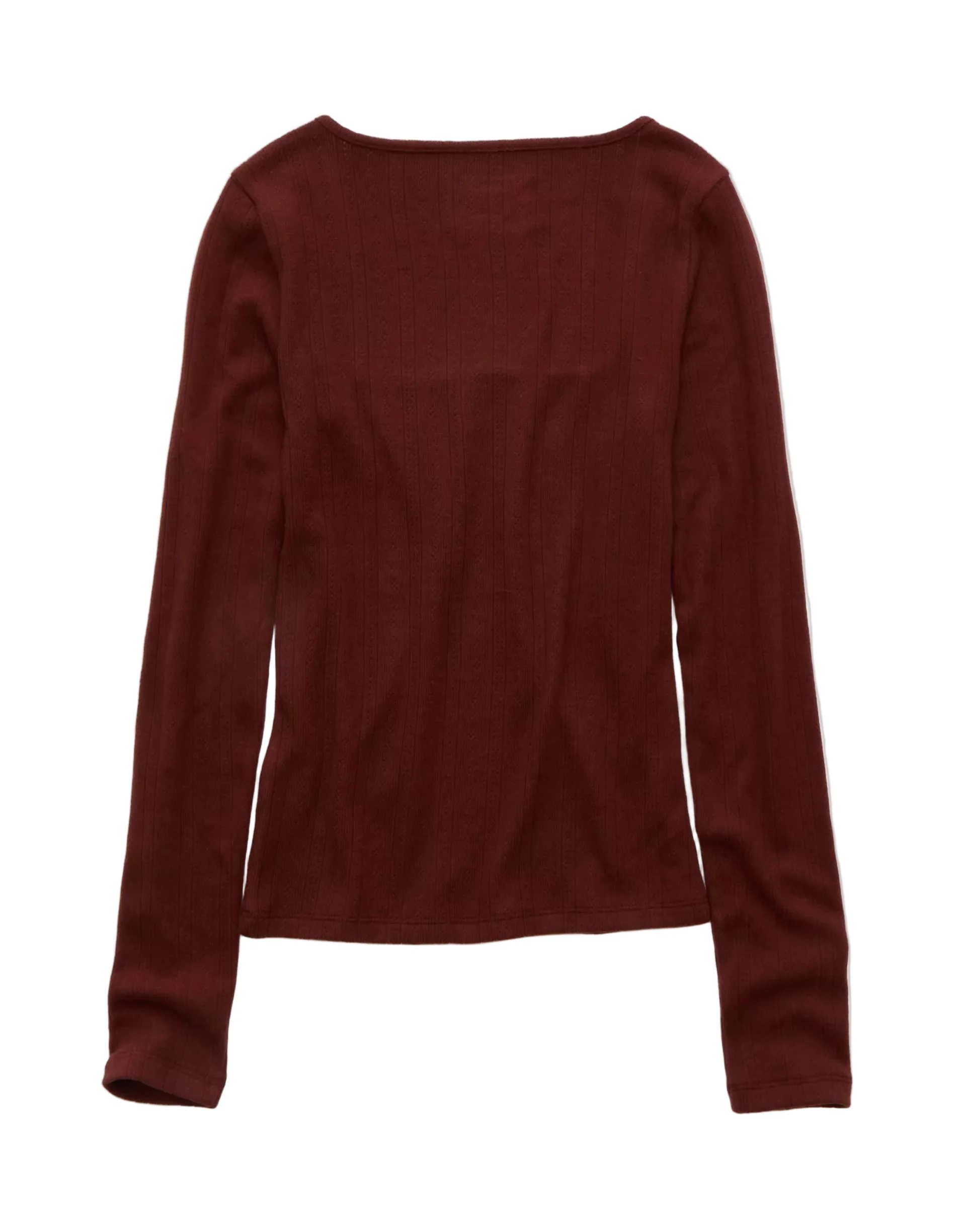 American Eagle Womens AE Long-Sleeve Square Neck Long Sleeve T-Shirt - Image 2