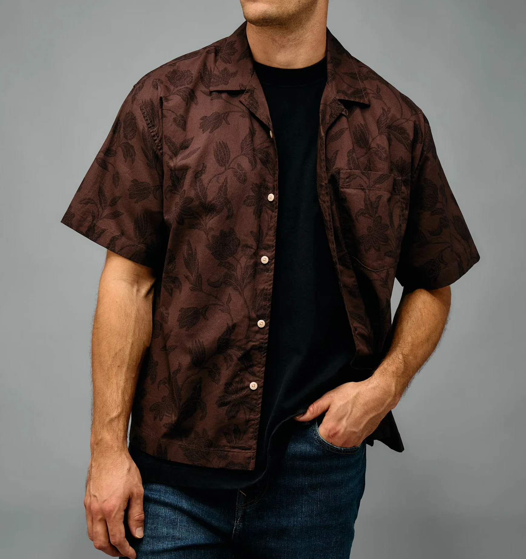 American Eagle Mens AE Everyday Relaxed Camp Collar Shirt - Image 3