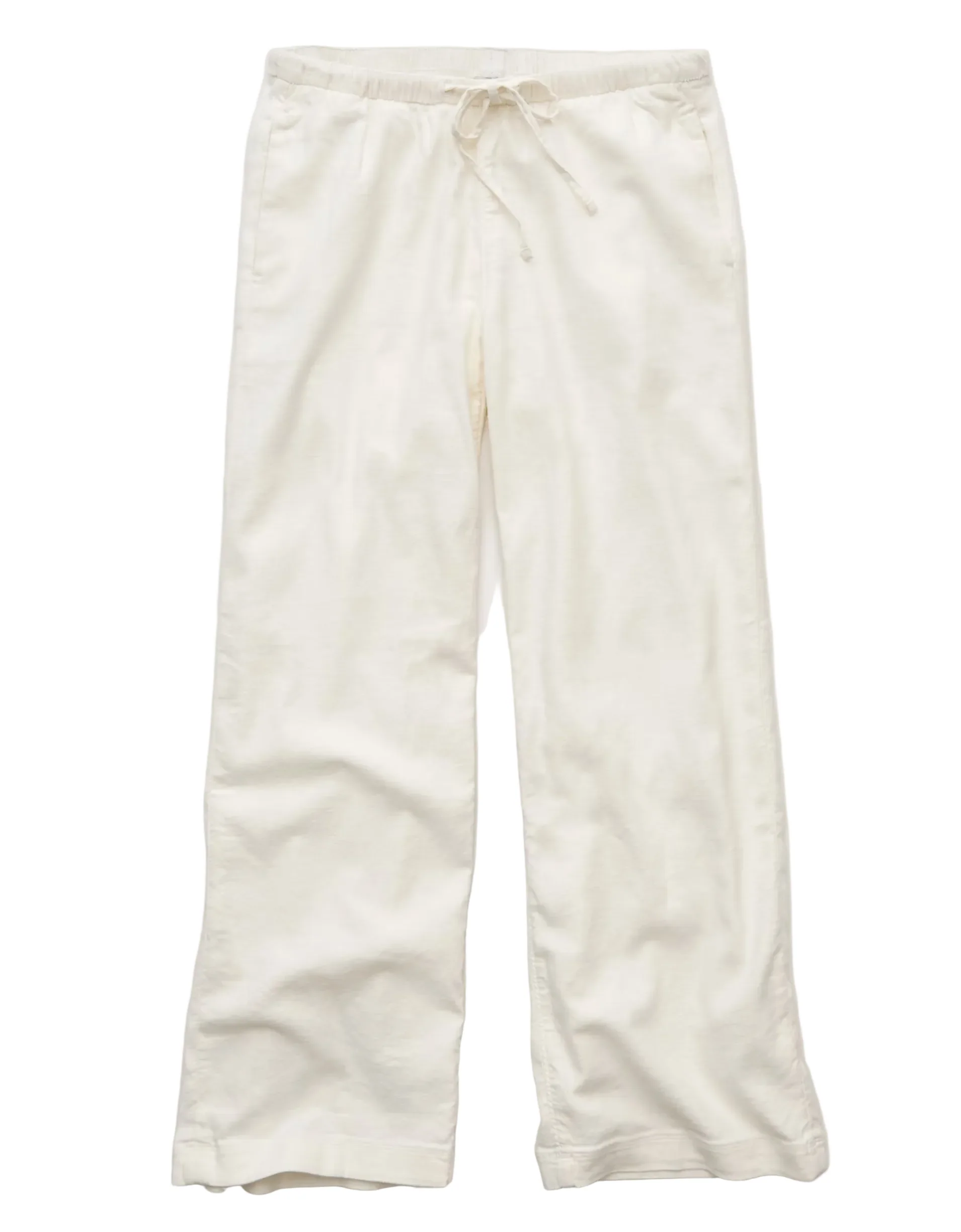 American Eagle Womens AE Low-Rise Linen-Blend Pull-On Pants