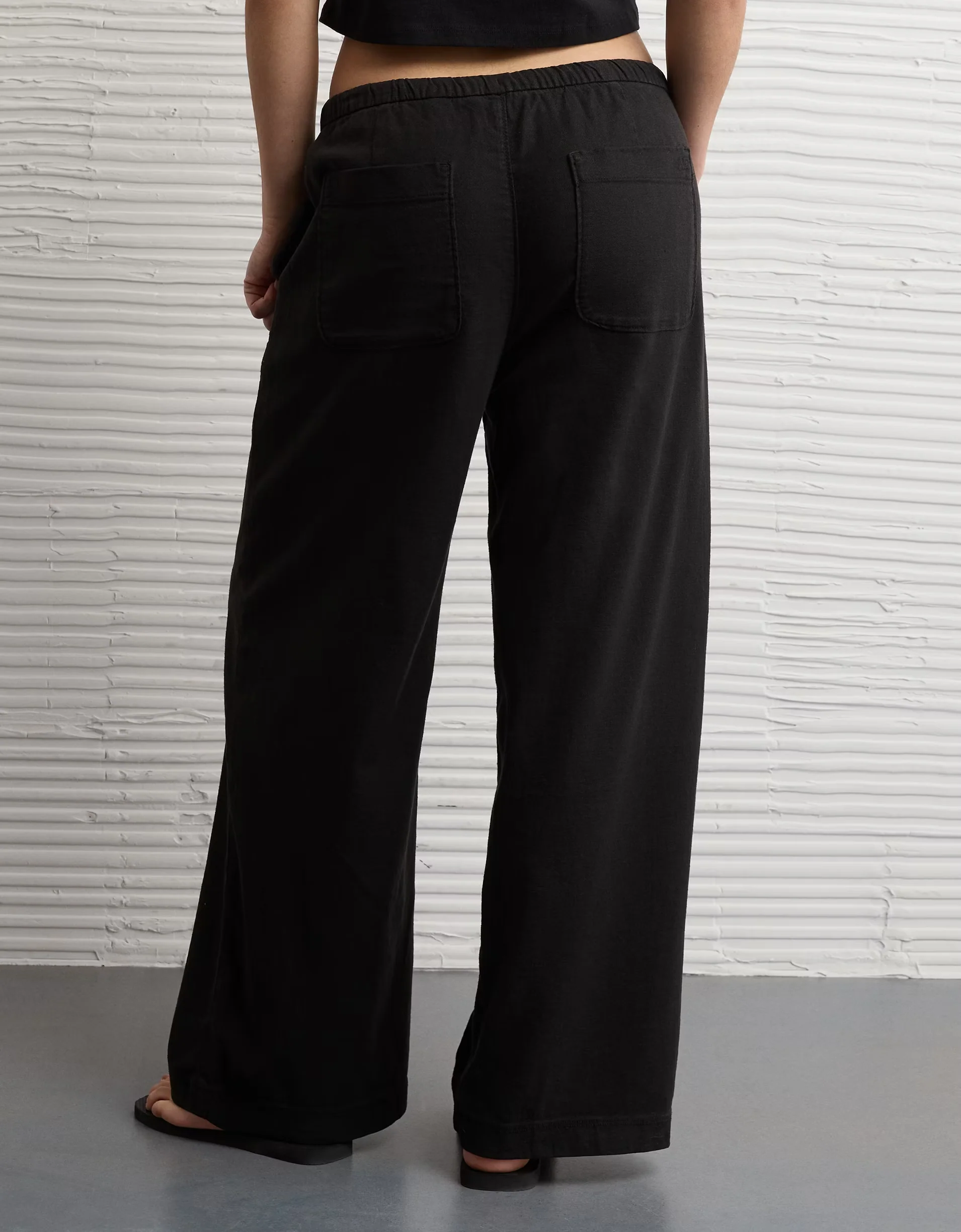 American Eagle Womens AE Low-Rise Linen-Blend Pull-On Pants - Image 5