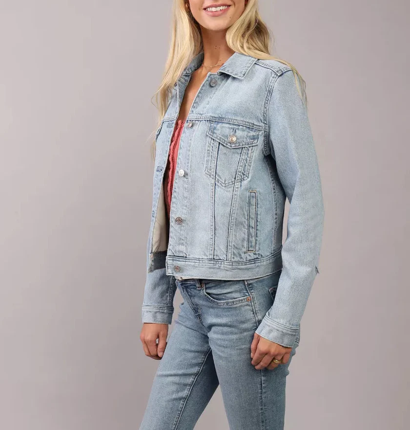 American Eagle Womens AE Strigid Denim Jacket - Image 3