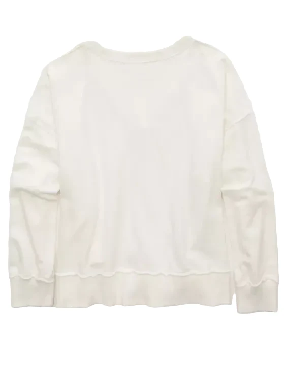 American Eagle Womens AE Big Hug V-Neck Sweatshirt - Image 2