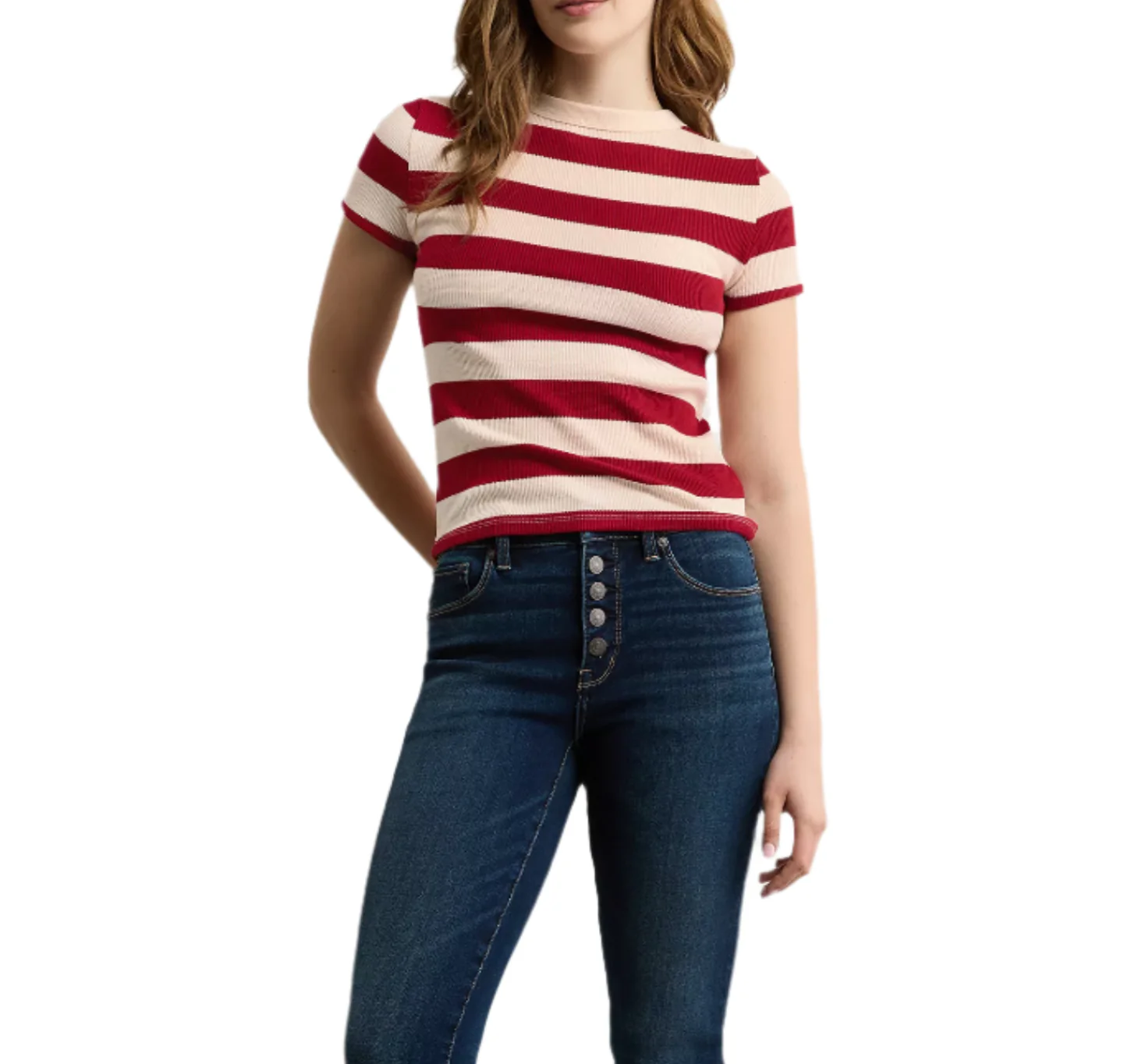 American Eagle Womens AE Waffle Hey Baby Short Sleeve T-Shirt - Image 4