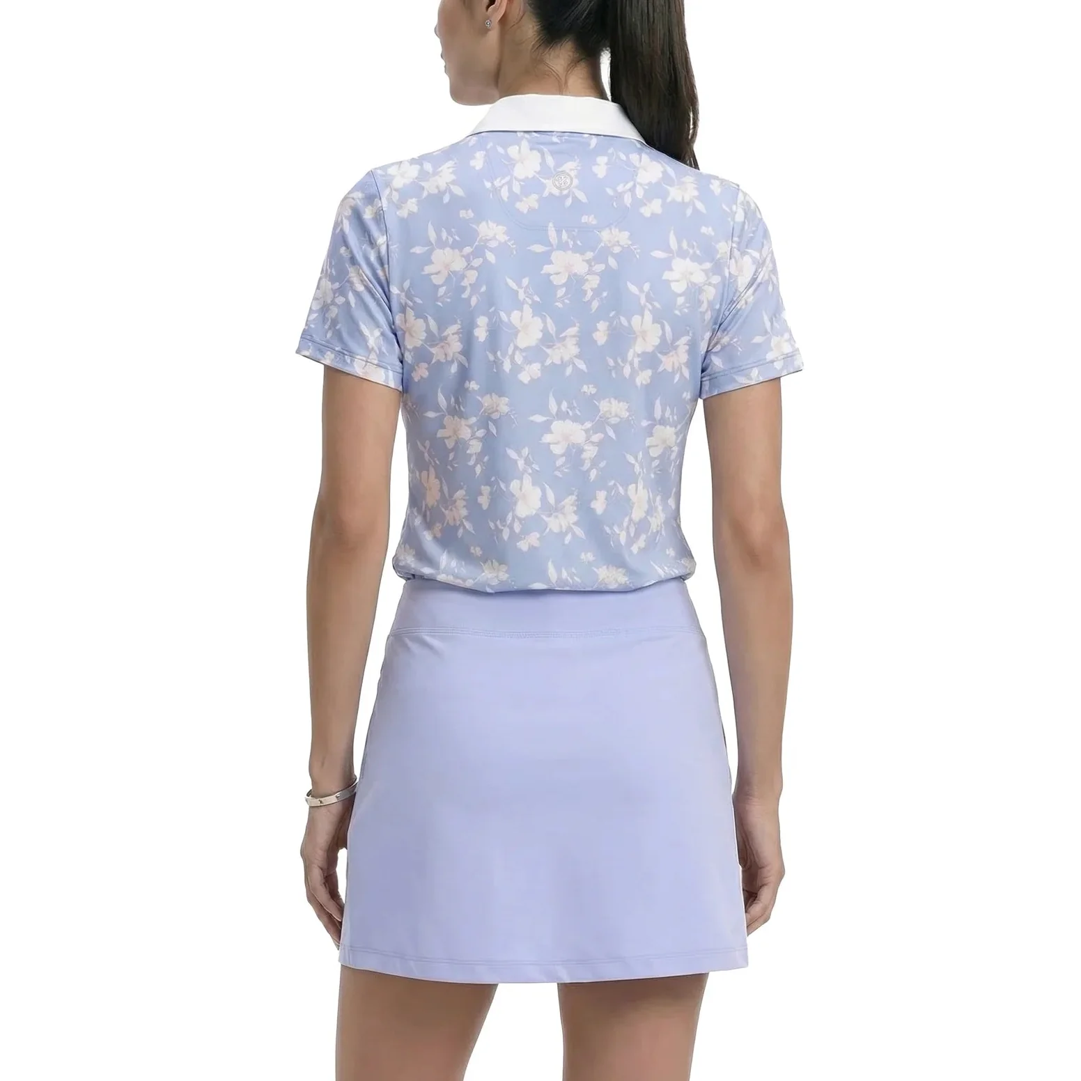 IZOD Womens Ally Printed Short Sleeve Polo Shirt - Image 3