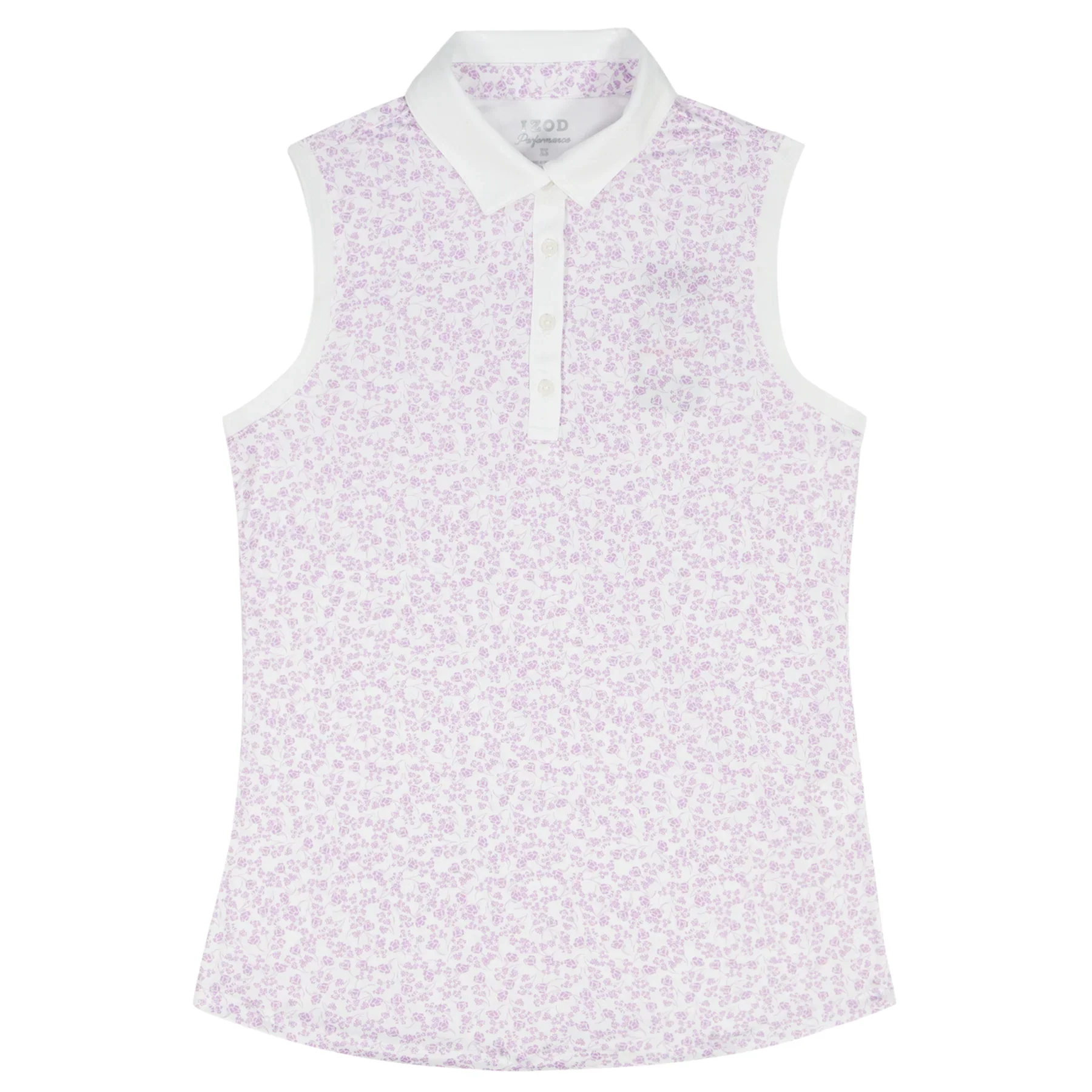 IZOD Womens Ally Printed Sleeveless Polo Shirt - Image 2