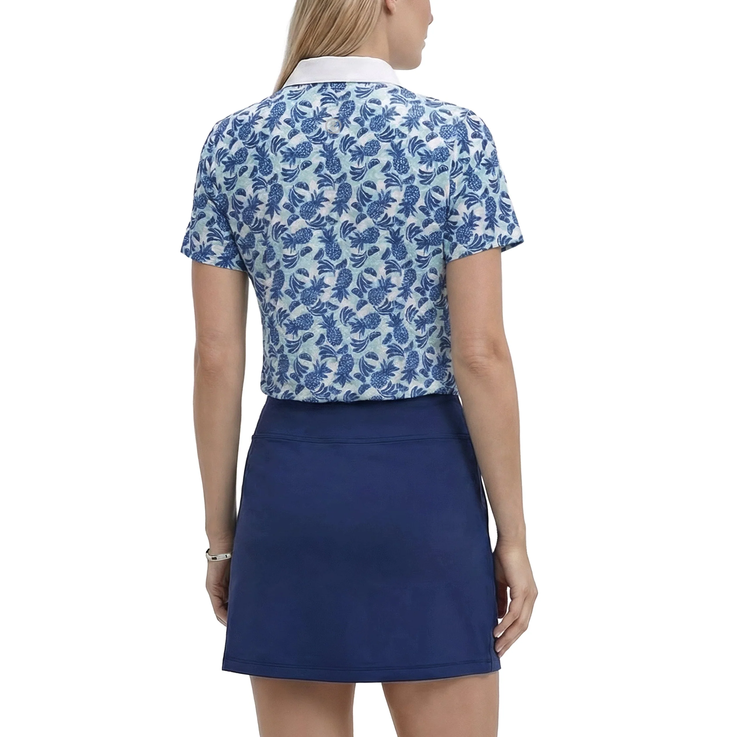 IZOD Womens Ally Printed Short Sleeve Polo Shirt - Image 3