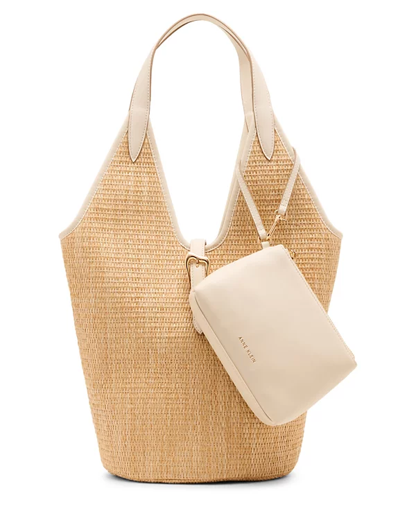 Anne Klein Angular Hobo Handbag With Pouch