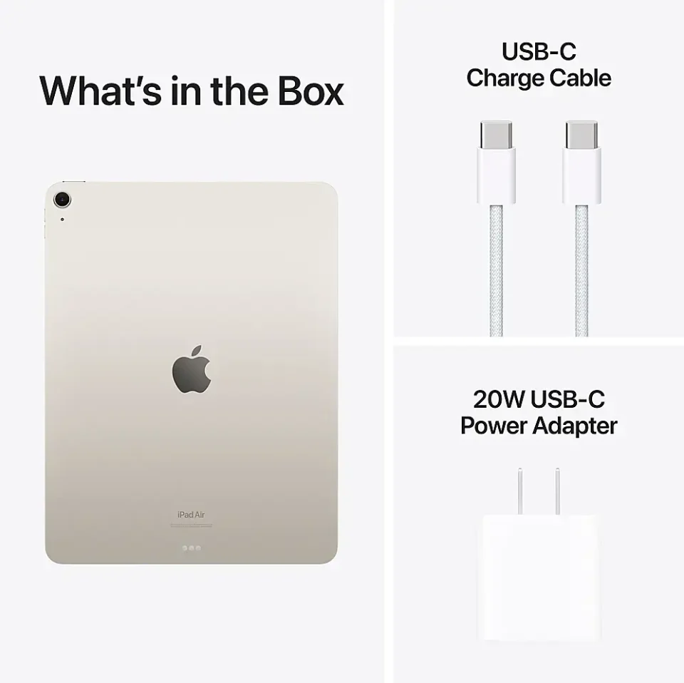 Apple 13-Inch iPad Air M2 Chip Built For Apple Intelligence Wi-Fi + Cellular 1TB - Starlight - Image 8