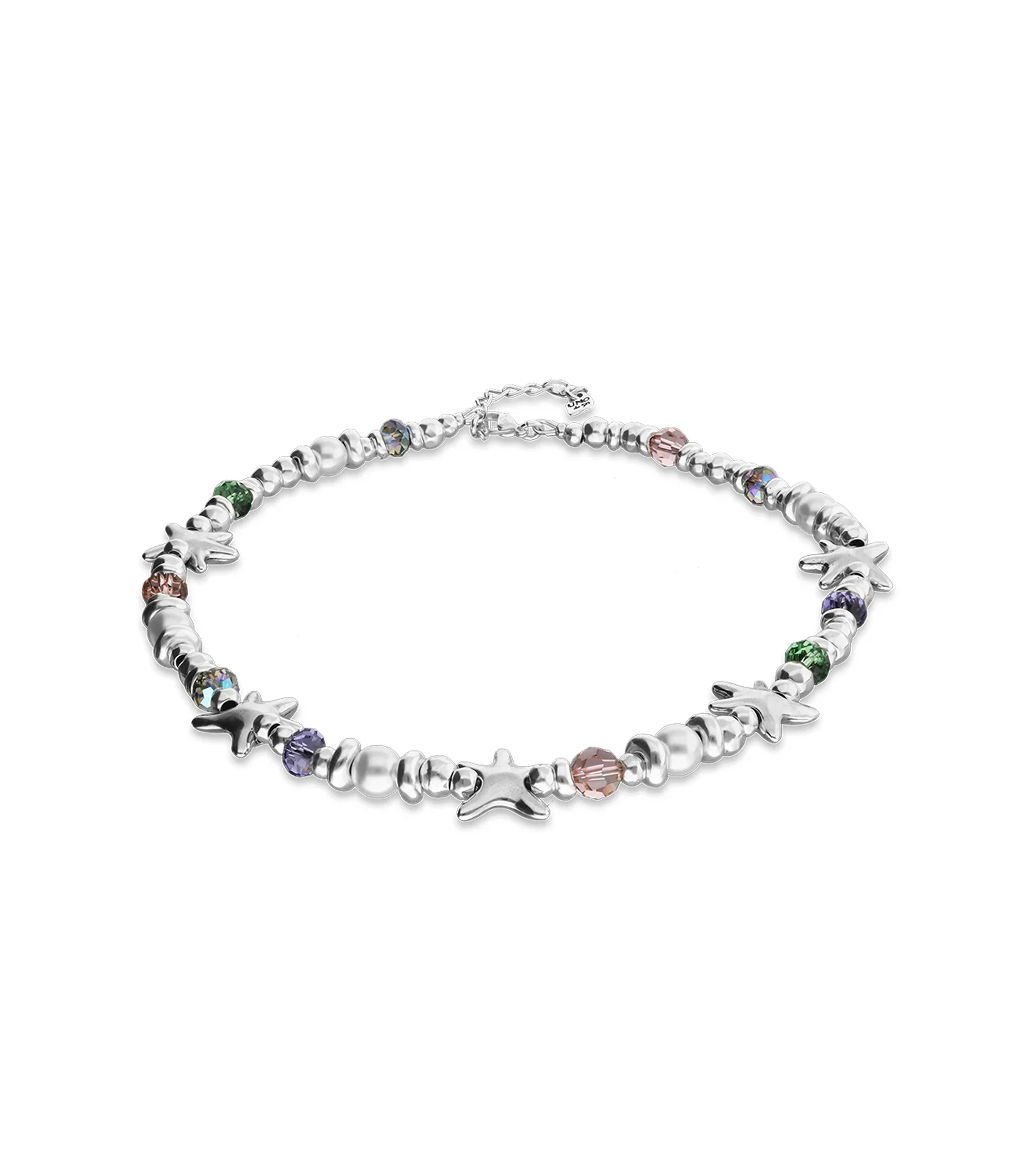 UNOde50 Crystals & Small Starfish Silver-Plated Necklace - Image 2
