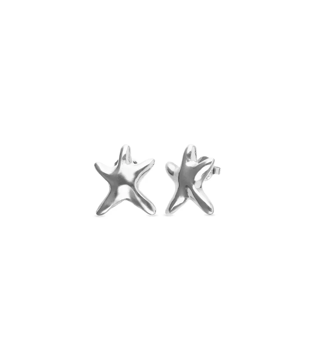 UNOde50 Small Starfish Silver-Plated Stud Earrings - Image 2