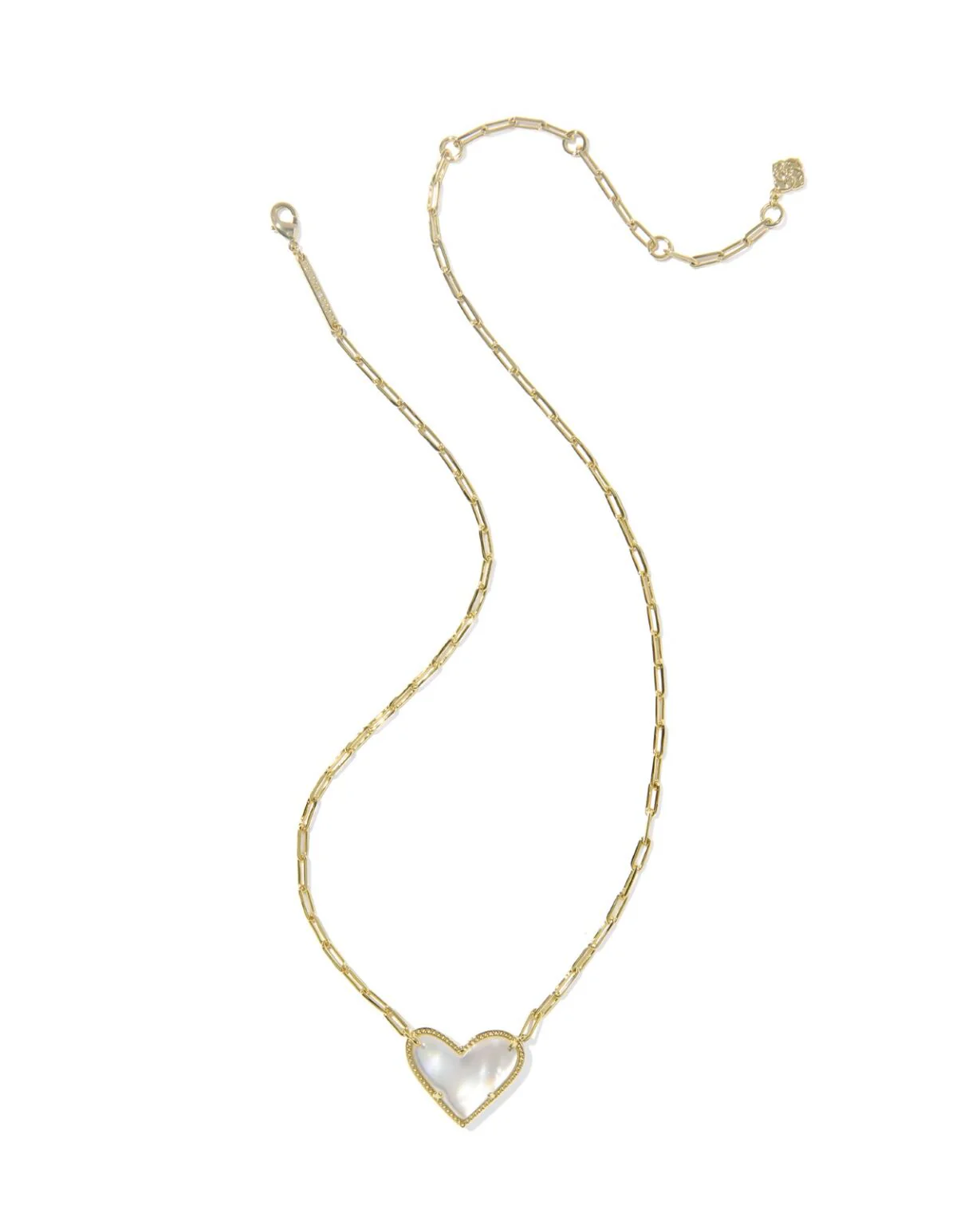 Kendra Scott Mother Of Pearl Ari Heart Statement Short Pendant Necklace - Gold Plated - Image 3