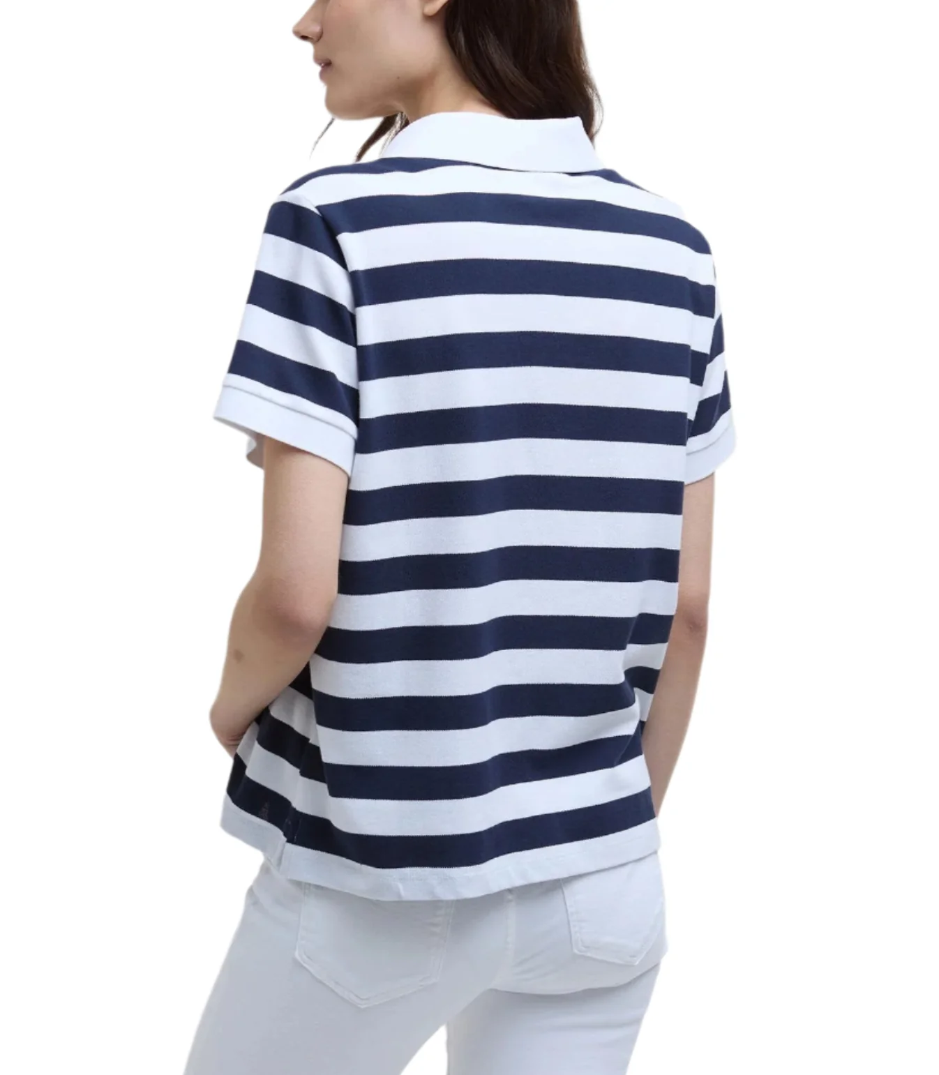 Barbour Womens Ashbourne Striped Short Sleeve Polo Shirt - Image 3