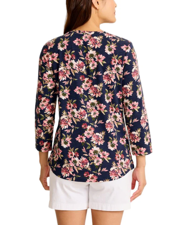 Tommy Bahama Womens Ashby Isles Tidal Bloom 3/4 Sleeve T-Shirt - Image 2