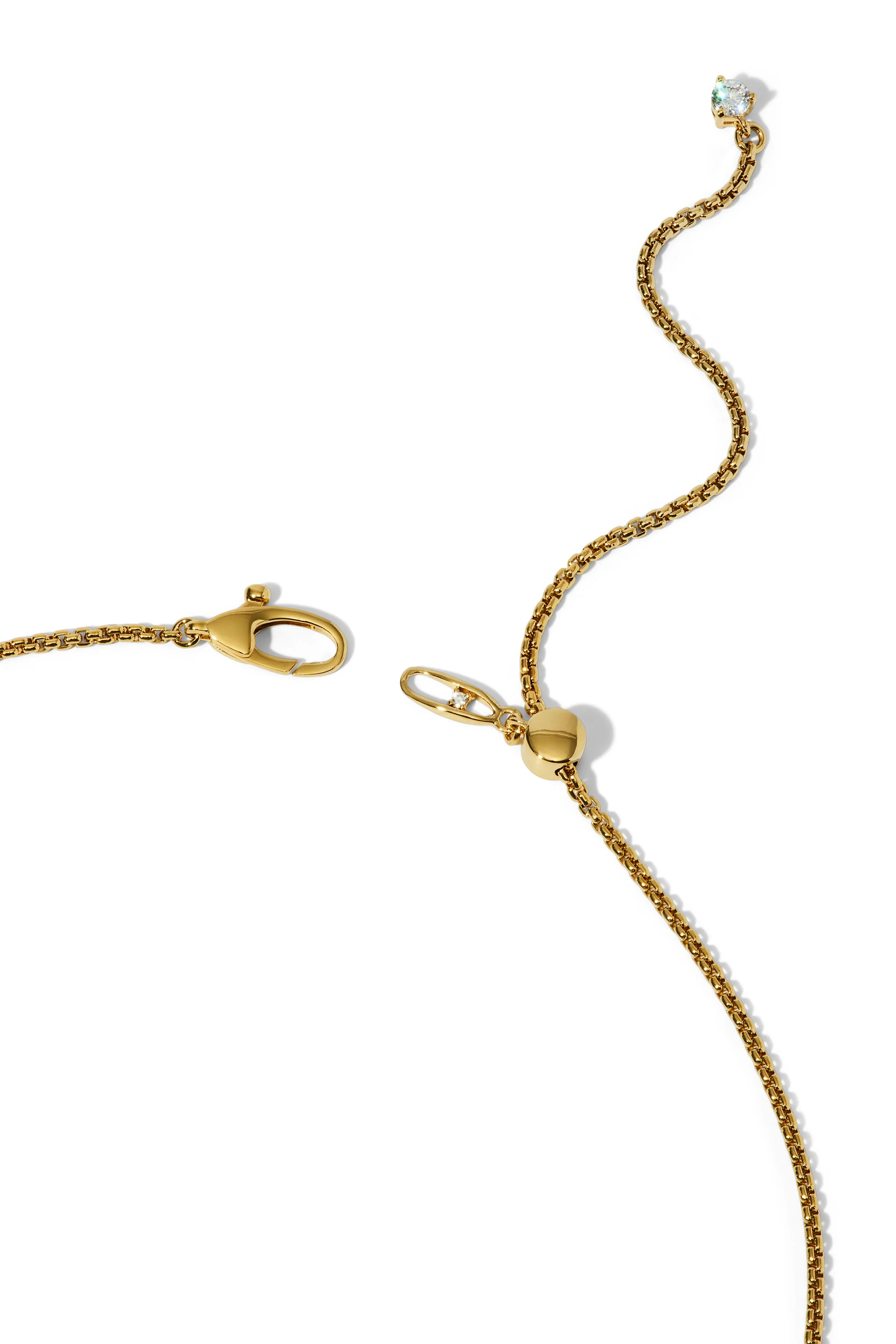 Nadri Astrid Cross Frontal Necklace - Image 2