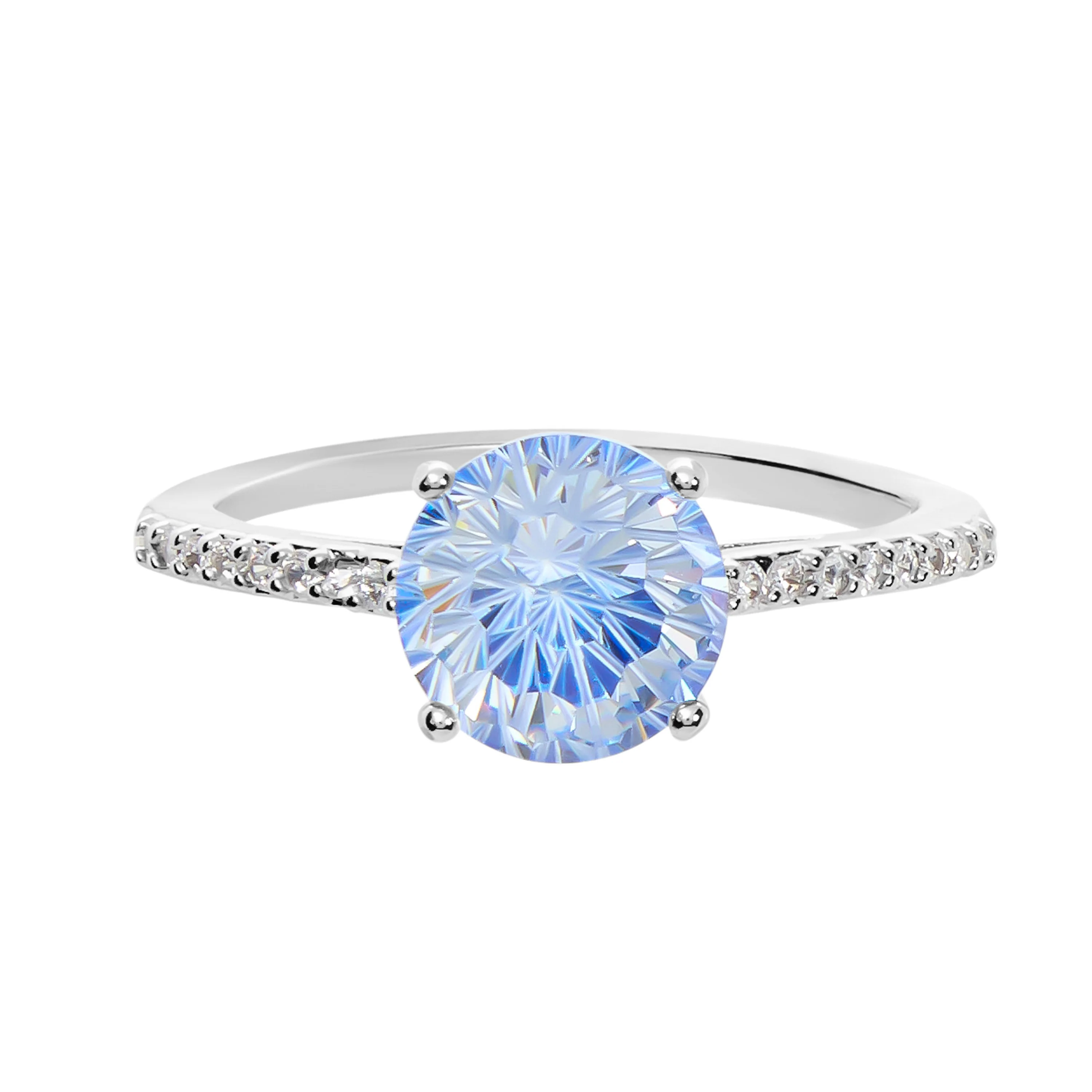 Athra Boxed Sterling Silver 8mm Starlight Cubic Zirconia Ring - Size 7 - Image 2
