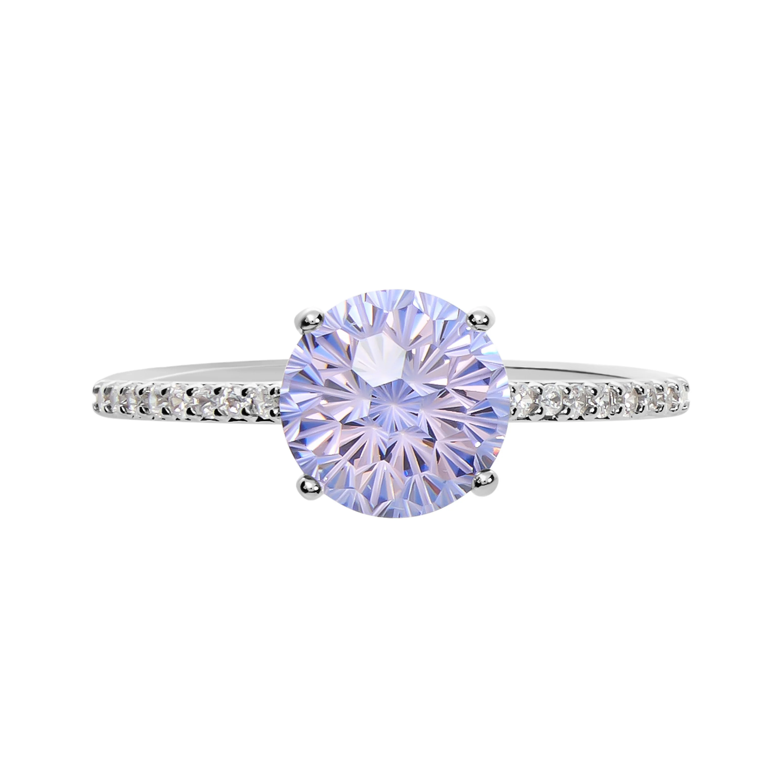 Athra Boxed Sterling Silver 8mm Starlight Cubic Zirconia Ring - Size 7 - Image 2
