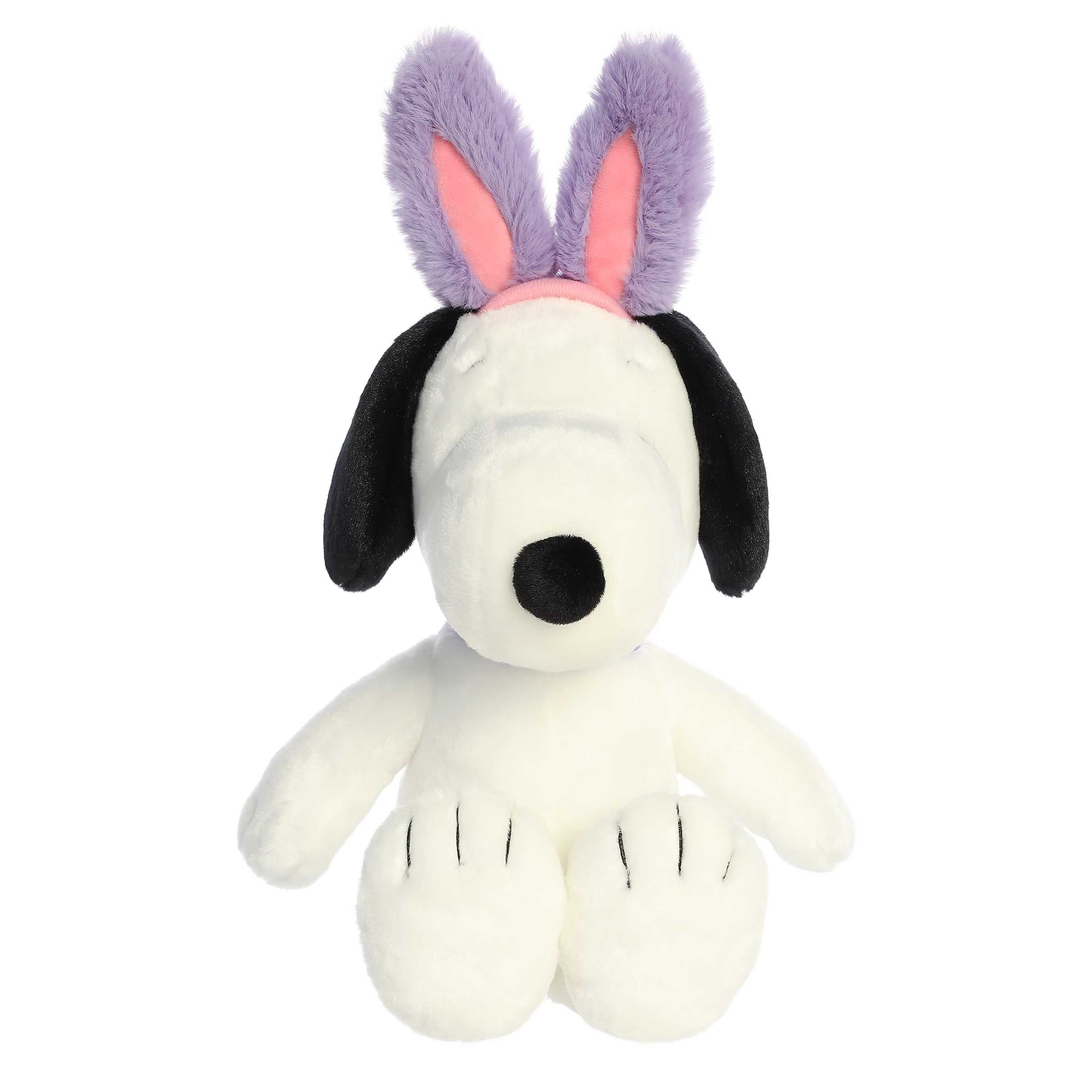 Aurora Peanuts 11" Snoopy with Bunny Ears Plush Toy - Image 2