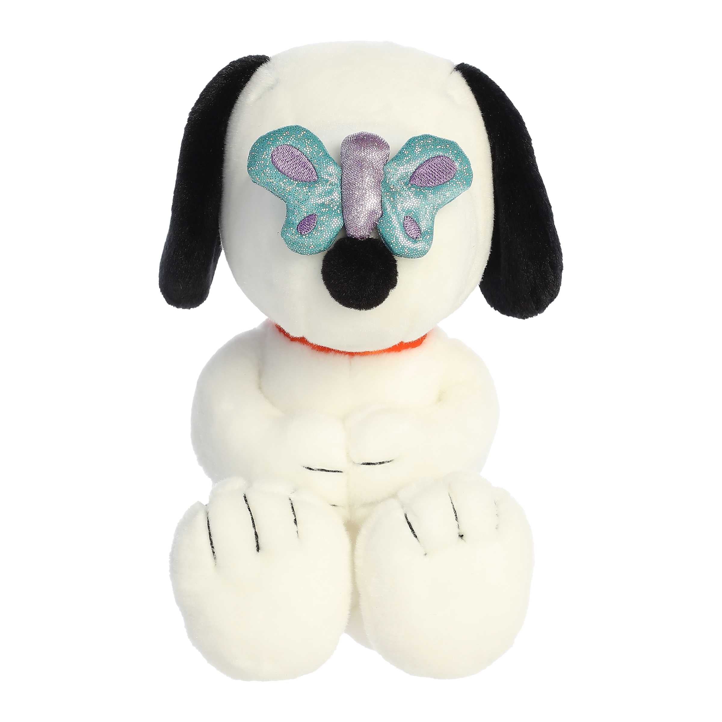 Aurora Peanuts 11" Snoopy with Butterfly Plush Toy - Image 2