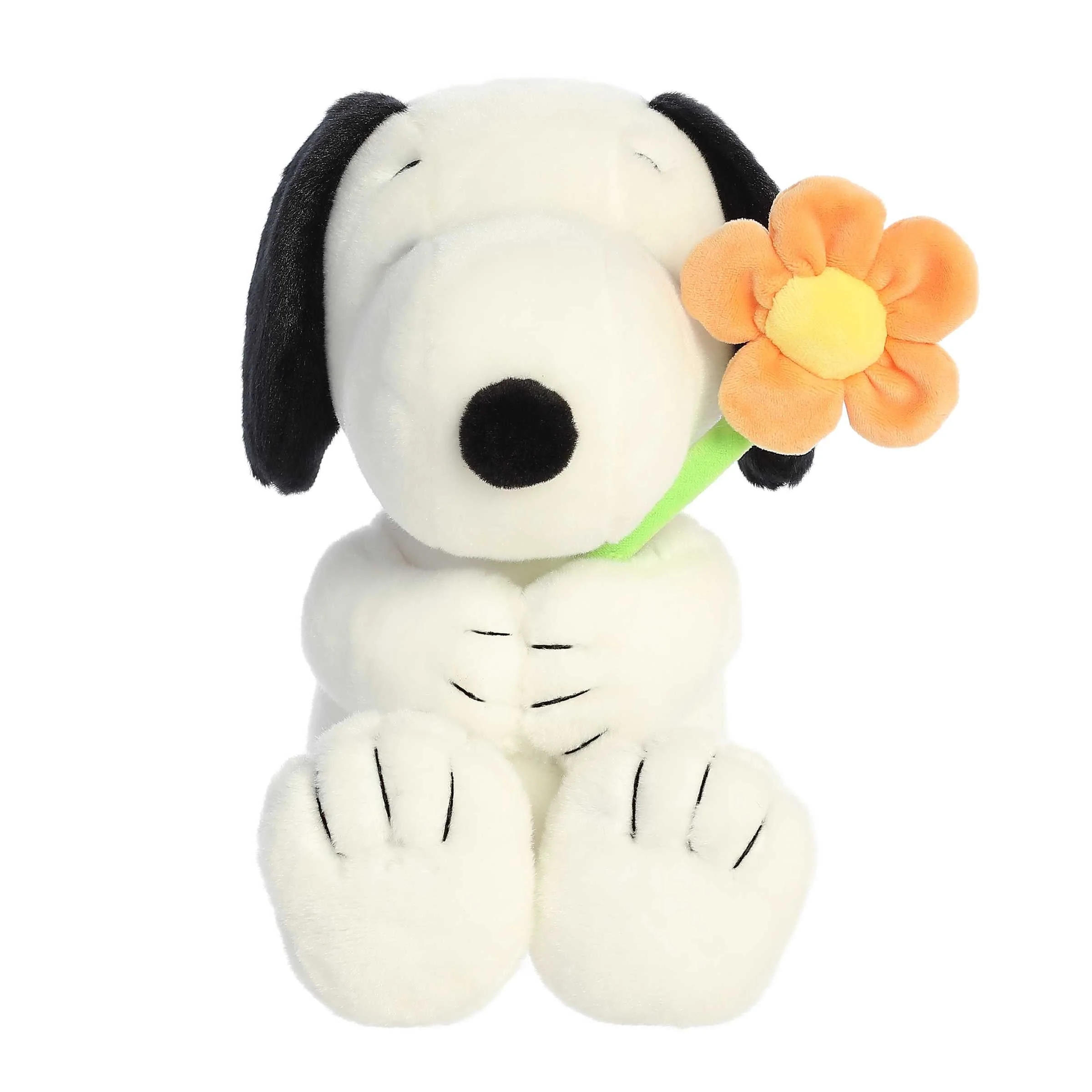 Aurora 11" Snoopy with Flower Plush Toy - Image 2